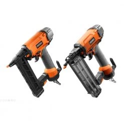 RIDGID Pneumatic 18-Gauge 1-1/2 in. Finish Stapler and 18-Gauge 2-1/8 in. Brad Nailer Kit