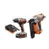 RIDGID 18V Cordless Drill/Driver and Brad Nailer Combo Kit with (1) 2.0 Ah Battery and Charger