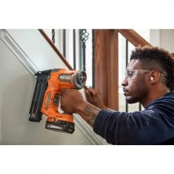 RIDGID 18V Brushless Cordless 18-Gauge 2-1/8 in. Brad Nailer (Tool Only) with CLEAN DRIVE Technology -Air Compressors Shop ridgid brad nailers r09891b 44 1000