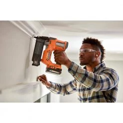 RIDGID 18V Brushless Cordless 18-Gauge 2-1/8 in. Brad Nailer w/ Brushless 16-Gauge 2-1/2 in Straight Finish Nailer (Tools Only) -Air Compressors Shop ridgid brad nailers r09891b r09892b 77 1000