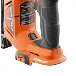 RIDGID 18V Brushless Cordless 18-Gauge 2-1/8 in. Brad Nailer with CLEAN DRIVE Technology with 2.0 Ah Battery and Charger -Air Compressors Shop ridgid brad nailers r09891k 77 1000