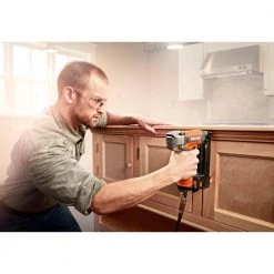 RIDGID Pneumatic 18-Gauge 2-1/8 in. Brad Nailer with CLEAN DRIVE Technology, Tool Bag, and Sample Nails -Air Compressors Shop ridgid brad nailers r213bnf d4 1000