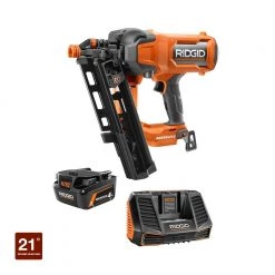 RIDGID 18V Brushless Cordless 21° 3-1/2 in. Framing Nailer Kit with 4.0 Ah MAX Output Lithium-Ion Battery and Charger