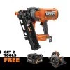 RIDGID 18V 21 Degree Framing Nailer, FREE Circular Saw & 4.0Ah MO Battery