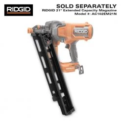 RIDGID 18V 21 Degree Framing Nailer, FREE Circular Saw & 4.0Ah MO Battery -Air Compressors Shop ridgid framing nailers r09894b r8657b ac840040 fa 1000