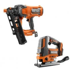 RIDGID 18V Brushless Cordless 21° 3-1/2 in. Framing Nailer with Brushless Jig Saw (Tools Only)