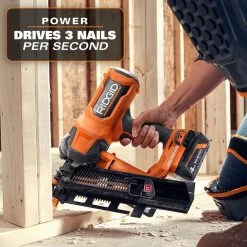 RIDGID 18V 21 Degree Framing Nailer, FREE Jig-Saw & 4.0Ah MO Battery -Air Compressors Shop ridgid framing nailers r09894b r8832b ac840040 a0 1000
