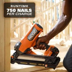 RIDGID 18V Brushless Cordless 30-Degree 3-1/2 in. Framing Nailer Kit with 4.0 Ah MAX Output Lithium-Ion Battery and Charger -Air Compressors Shop ridgid framing nailers r09895b ac9540 1d 1000