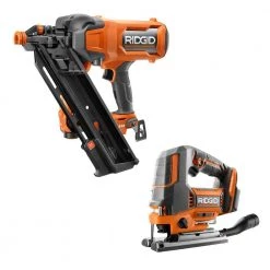 RIDGID 18V Brushless Cordless 30° 3-1/2 in. Framing Nailer with Brushless Jig Saw (Tools Only)