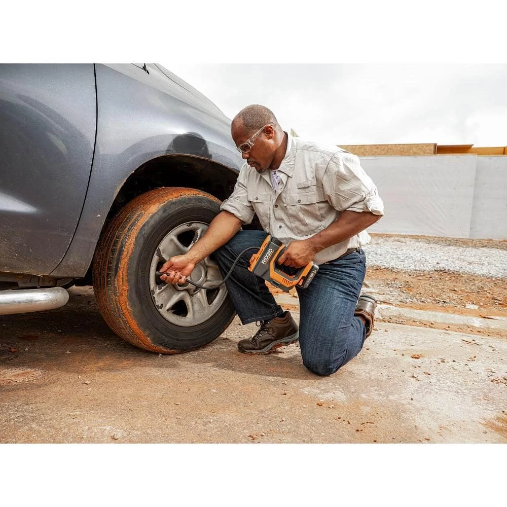 RIDGID 18V Cordless 2-Tool Combo Kit with Digital Inflator and Torch Light (Tools Only) 5 RIDGID 18V Cordless 2-Tool Combo Kit with Digital Inflator and Torch Light (Tools Only) - Image 5