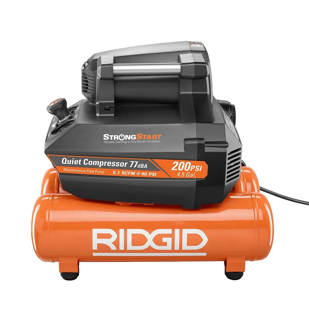 RIDGID 4.5 Gal. Portable Electric Quiet Air Compressor 4 RIDGID 4.5 Gal. Portable Electric Quiet Air Compressor - Image 4