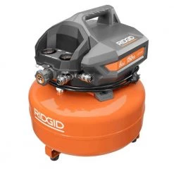 RIDGID 6 Gal. Electric Pancake Air Compressor and Pneumatic 18-Gauge 2-1/8 in. Brad Nailer -Air Compressors Shop ridgid portable air compressors r69601fk 40 1000