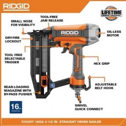 RIDGID 6 Gal. Portable Electric Pancake Air Compressor w/ 18GA Brad Nailer, 16GA Straight Finish Nailer, & 18GA Finish Stapler -Air Compressors Shop ridgid portable air compressors r69603fk 40 1000