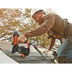 RIDGID Pneumatic 15 Deg. 1-3/4 in. Coil Roofing Nailer -Air Compressors Shop ridgid roofing nailers r175rnf c3 1000