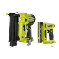 RYOBI ONE+ 18V Cordless 18-Gauge AirStrike Brad Nailer with Compression Drive 3/8 in. Crown Stapler (Tools Only)