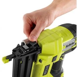 RYOBI ONE+ 18V AirStrike 18-Gauge Cordless Brad Nailer with ONE+ 18V Cordless Fixed Base Trim Router (Tools Only) -Air Compressors Shop ryobi brad nailers p320 p601 1d 1000