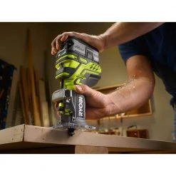 RYOBI ONE+ 18V AirStrike 18-Gauge Cordless Brad Nailer with ONE+ 18V Cordless Fixed Base Trim Router (Tools Only) -Air Compressors Shop ryobi brad nailers p320 p601 44 1000