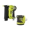 RYOBI ONE+ 18V Cordless 2-Tool Combo Kit with 18-Gauge Brad Nailer and 5 in. Random Orbit Sander (Tools Only)