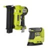 RYOBI ONE+ 18V Cordless AirStrike 18-Gauge Brad Nailer with Cordless Corner Cat Finish Sander (Tools Only)