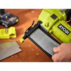 RYOBI ONE+ 18V Cordless 2-Tool Combo Kit with 18-Gauge Brad Nailer and Circular Saw (Tools Only) -Air Compressors Shop ryobi brad nailers p320 pcl500b 1f 1000