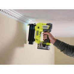 RYOBI ONE+ 18V Cordless 2-Tool Combo Kit with 18-Gauge Brad Nailer and Circular Saw (Tools Only) -Air Compressors Shop ryobi brad nailers p320 pcl500b 4f 1000