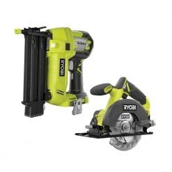 RYOBI ONE+ 18V Cordless 2-Tool Combo Kit with 18-Gauge Brad Nailer and Circular Saw (Tools Only)
