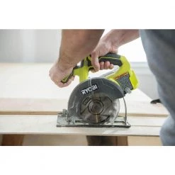 RYOBI ONE+ 18V Cordless 2-Tool Combo Kit with 18-Gauge Brad Nailer and Circular Saw (Tools Only) -Air Compressors Shop ryobi brad nailers p320 pcl500b 66 1000