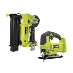 RYOBI ONE+ 18V Cordless 2-Tool Combo Kit with 18-Gauge Brad Nailer and Jig Saw (Tools Only)