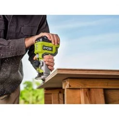RYOBI ONE+ 18V 18-Gauge Cordless AirStrike Brad Nailer with Compact Fixed Base Router (Tools Only) -Air Compressors Shop ryobi brad nailers p321 pcl424b 1f 1000