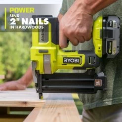 RYOBI ONE+ 18V 18-Gauge Cordless AirStrike Brad Nailer with Compact Fixed Base Router (Tools Only) -Air Compressors Shop ryobi brad nailers p321 pcl424b a0 1000