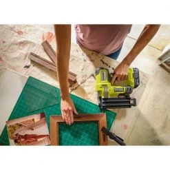 RYOBI ONE+ 18V 18-Gauge Cordless AirStrike Brad Nailer with Compact Fixed Base Router (Tools Only) -Air Compressors Shop ryobi brad nailers p321 pcl424b c3 1000