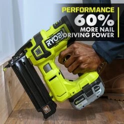 RYOBI ONE+ HP 18V 18-Gauge Brushless Cordless AirStrike Brad Nailer (Tool Only) -Air Compressors Shop ryobi brad nailers p322 a0 1000