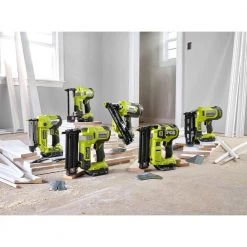 RYOBI ONE+ HP 18V 18-Gauge Brushless Cordless AirStrike Brad Nailer with ONE+ HP Brushless 7-1/4 in. Circular Saw (Tools Only) -Air Compressors Shop ryobi brad nailers p322 pblcs300b 44 1000