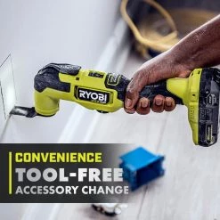RYOBI ONE+ HP 18V 18-Gauge Brushless Cordless AirStrike Brad Nailer with ONE+ HP Brushless Multi-Tool (Tools Only) -Air Compressors Shop ryobi brad nailers p322 pblmt50b 77 1000