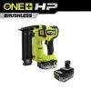 RYOBI ONE+ HP 18V 18-Gauge Brushless Cordless AirStrike Brad Nailer and ONE+ 18V HIGH PERFORMANCE Battery (2-Pack)