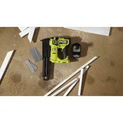 RYOBI ONE+ HP 18V 18-Gauge Brushless Cordless AirStrike Brad Nailer with 4.0 Ah HIGH PERFORMANCE Battery and Charger -Air Compressors Shop ryobi brad nailers p322k1n 4f 1000