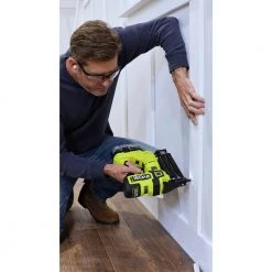 RYOBI ONE+ HP 18V 18-Gauge Brushless Cordless AirStrike Brad Nailer with 4.0 Ah HIGH PERFORMANCE Battery and Charger -Air Compressors Shop ryobi brad nailers p322k1n c3 1000