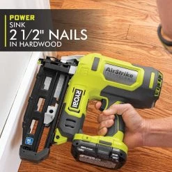 RYOBI ONE+ 18V Cordless 18-Gauge AirStrike Brad Nailer Kit with 16-Gauge AirStrike Finish Nailer, 1.5 Ah Battery, and Charger 22 RYOBI ONE+ 18V Cordless 18-Gauge AirStrike Brad Nailer Kit with 16-Gauge AirStrike Finish Nailer, 1.5 Ah Battery, and Charger -Air Compressors Shop ryobi brad nailers pcl1202kn1 c3 1000