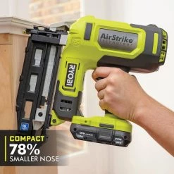 RYOBI ONE+ 18V 16-Gauge Cordless AirStrike Finish Nailer (Tool Only) -Air Compressors Shop ryobi finishing nailers p326 a0 1000