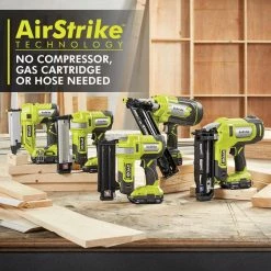 RYOBI ONE+ 18V 16-Gauge Cordless AirStrike Finish Nailer with 1.5 Ah Battery and Charger -Air Compressors Shop ryobi finishing nailers p326kn 44 1000