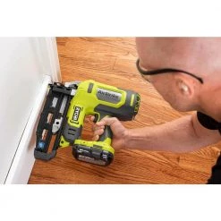 RYOBI ONE+ 18V 16-Gauge Cordless AirStrike Finish Nailer with 1.5 Ah Battery and Charger -Air Compressors Shop ryobi finishing nailers p326kn 4f 1000