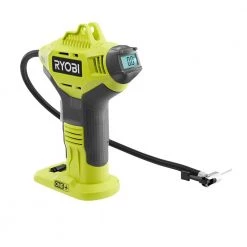 RYOBI ONE+ 18V Cordless High Pressure Inflator with Digital Gauge with HIGH PERFORMANCE 4.0 Ah Battery and Charger Kit -Air Compressors Shop ryobi inflators p737d psk004 1d 1000
