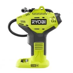 RYOBI ONE+ 18V Cordless High Pressure Inflator with Digital Gauge with HIGH PERFORMANCE 4.0 Ah Battery and Charger Kit -Air Compressors Shop ryobi inflators p737d psk004 a0 1000