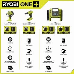 RYOBI ONE+ 18V Cordless High Volume Power Inflator (Tool Only) -Air Compressors Shop ryobi inflators p738 44 1000