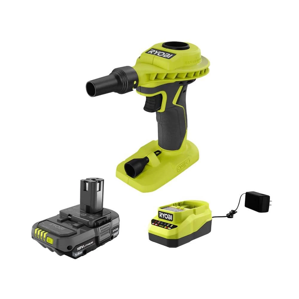RYOBI ONE+ 18V Cordless High Volume Power Inflator Kit with 1.3 Ah Battery and 18V Charger 1 RYOBI ONE+ 18V Cordless High Volume Power Inflator Kit with 1.3 Ah Battery and 18V Charger