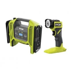 RYOBI ONE+ 18V Cordless 2-Tool Combo Kit with Dual Function Inflator and LED Light (Tools Only)