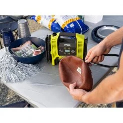 RYOBI ONE+ 18V Cordless Dual Function Inflator/Deflator with Cordless Wet/Dry Hand Vacuum (Tools Only) -Air Compressors Shop ryobi inflators p747 pcl702b 4f 1000