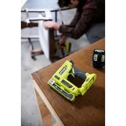 RYOBI ONE+ 18V Cordless Compression Drive 3/8 in. Crown Stapler with (2) 2.0 Ah Batteries and Charger -Air Compressors Shop ryobi pneumatic staplers p317 pcl202kn 66 1000