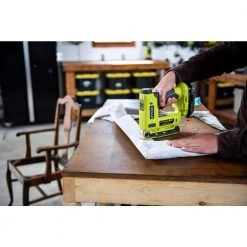 RYOBI ONE+ 18V Cordless Compression Drive 3/8 in. Crown Stapler with HIGH PERFORMANCE 4.0 Ah Battery and Charger Kit -Air Compressors Shop ryobi pneumatic staplers p317 psk004 44 1000
