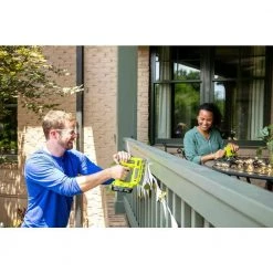 RYOBI ONE+ 18V Cordless Compression Drive 3/8 in. Crown Stapler with HIGH PERFORMANCE 4.0 Ah Battery and Charger Kit -Air Compressors Shop ryobi pneumatic staplers p317 psk004 c3 1000